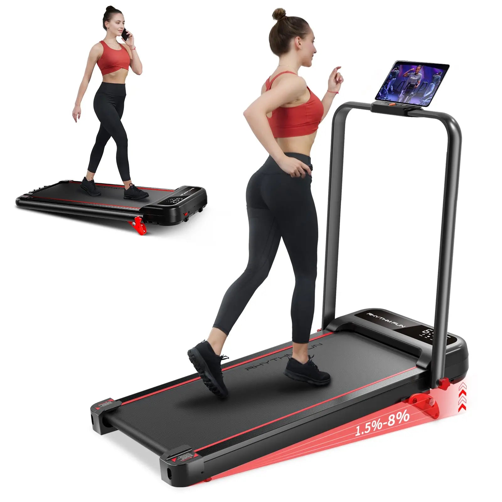 RHYTHM FUN Incline Foldable Treadmill
