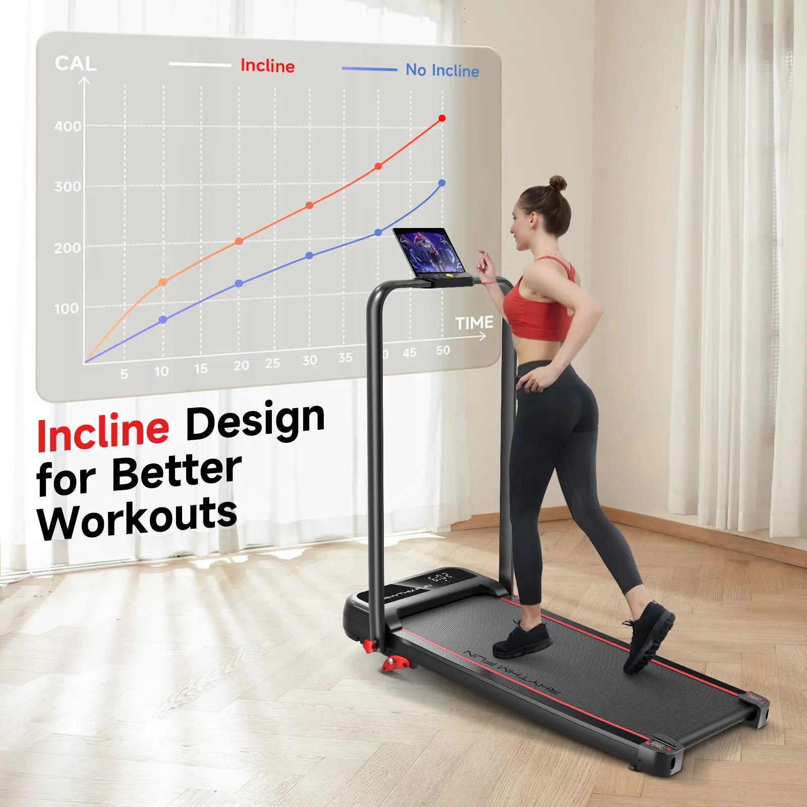 RHYTHM FUN CP01 Foldable Treadmill with Incline RHYTHM FUN