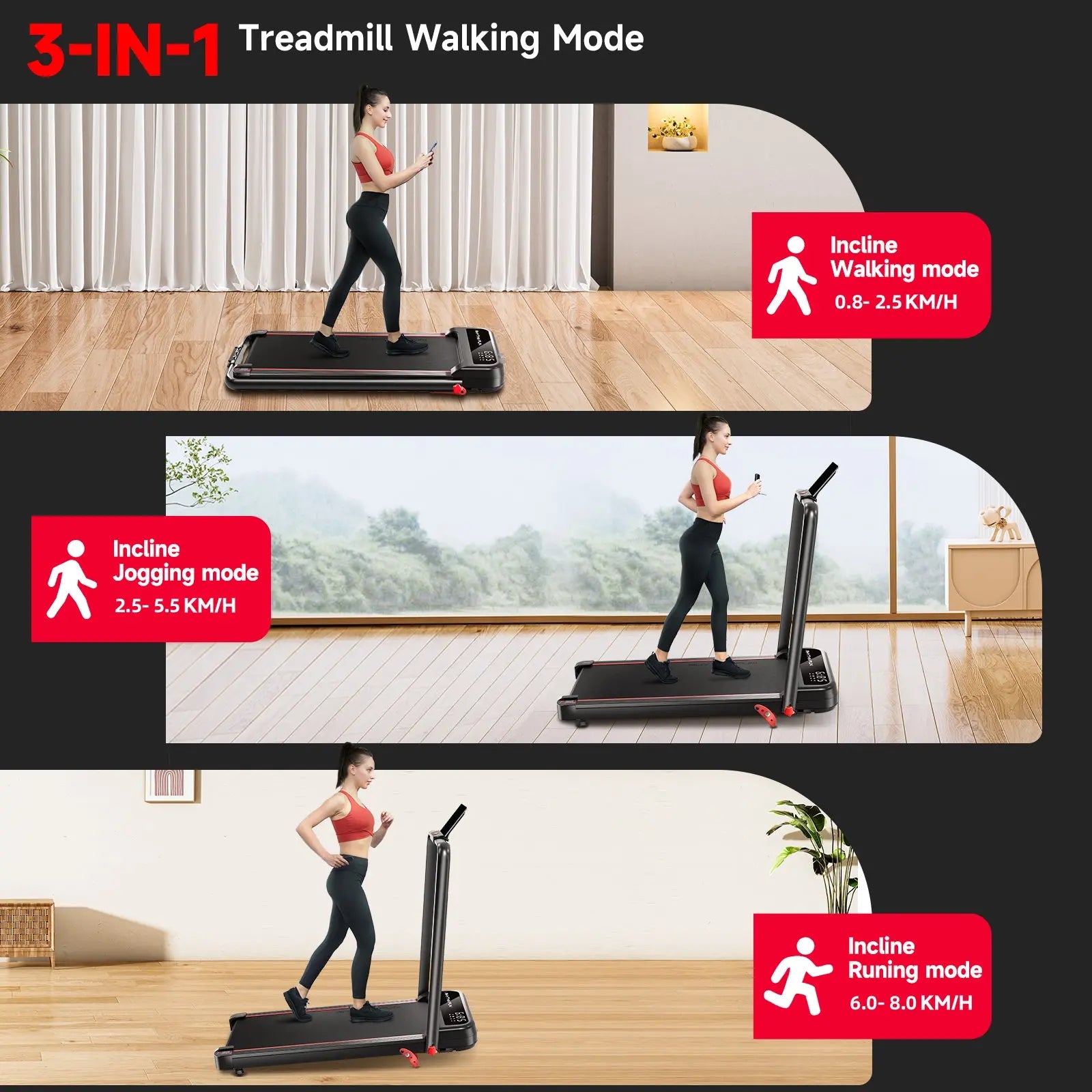 RHYTHM FUN CP01 Foldable Treadmill with Incline RHYTHM FUN