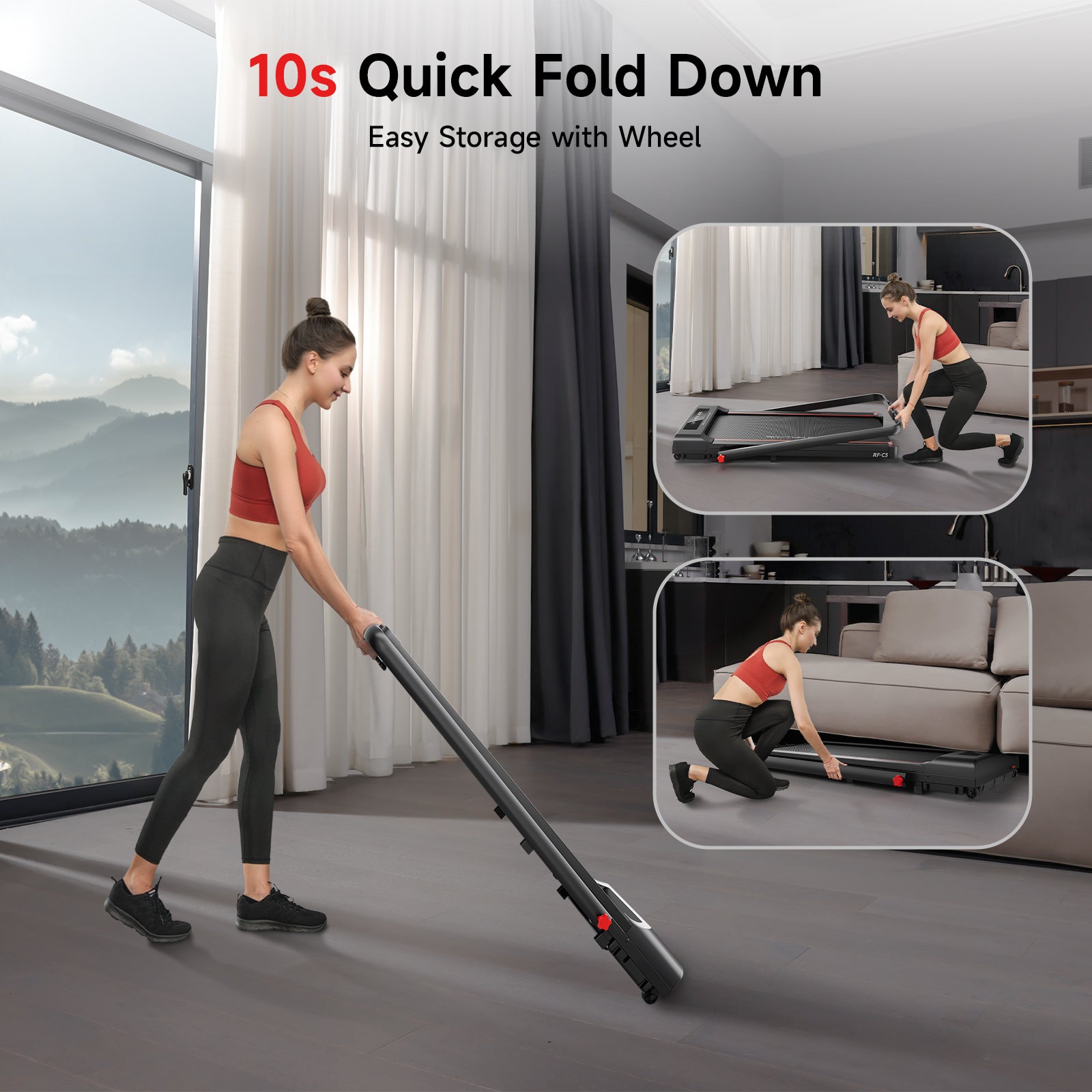 RHYTHM FUN Foldable Treadmill