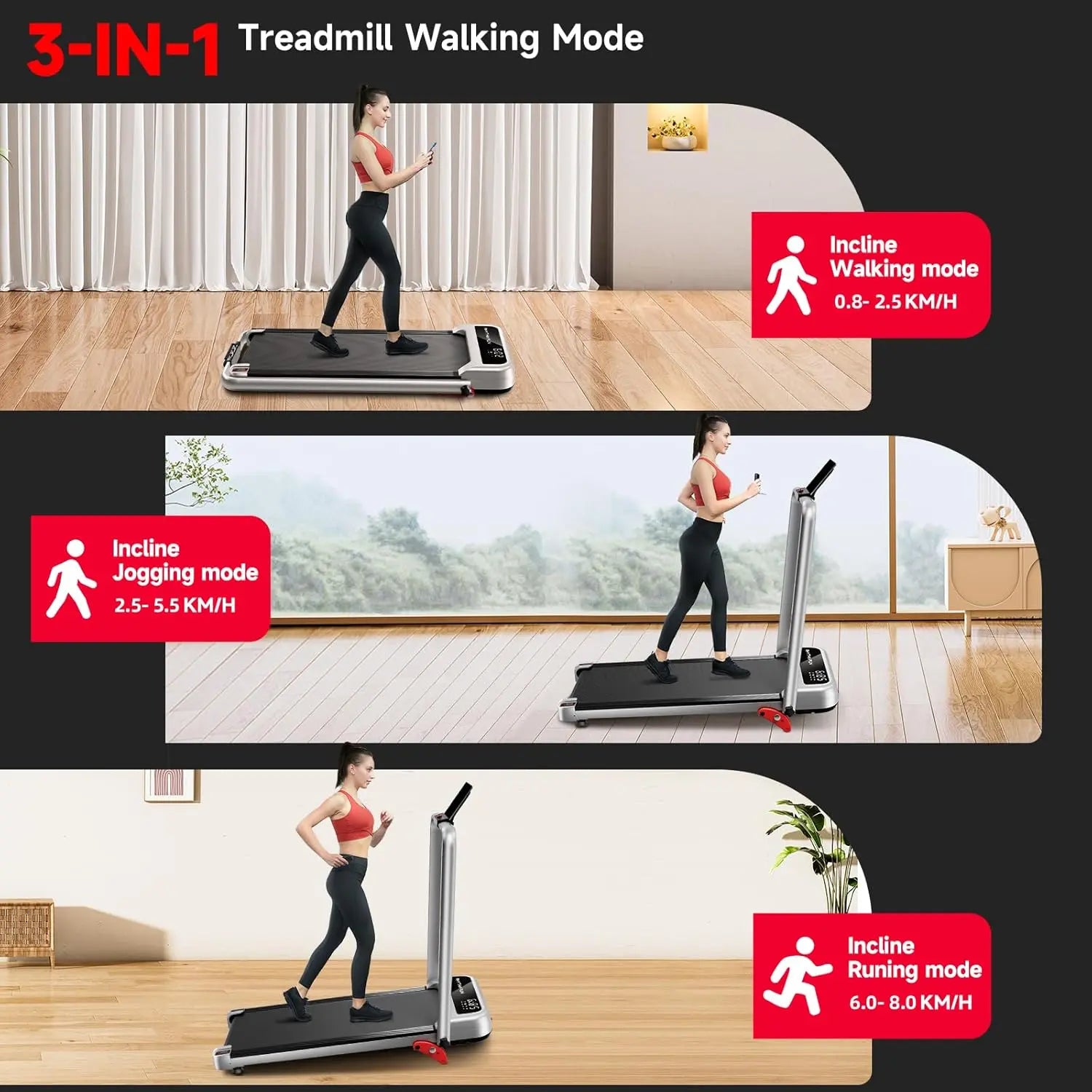 RHYTHM FUN CP01 Foldable Treadmill with Incline RHYTHM FUN