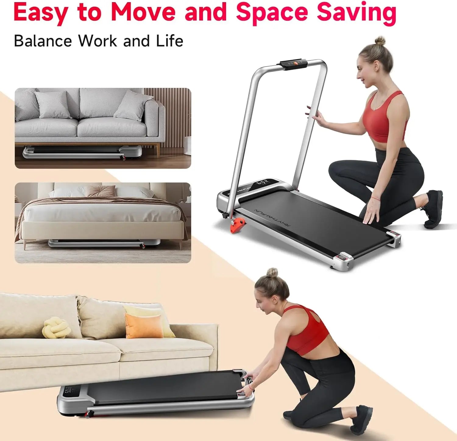 RHYTHM FUN CP01 Foldable Treadmill with Incline RHYTHM FUN