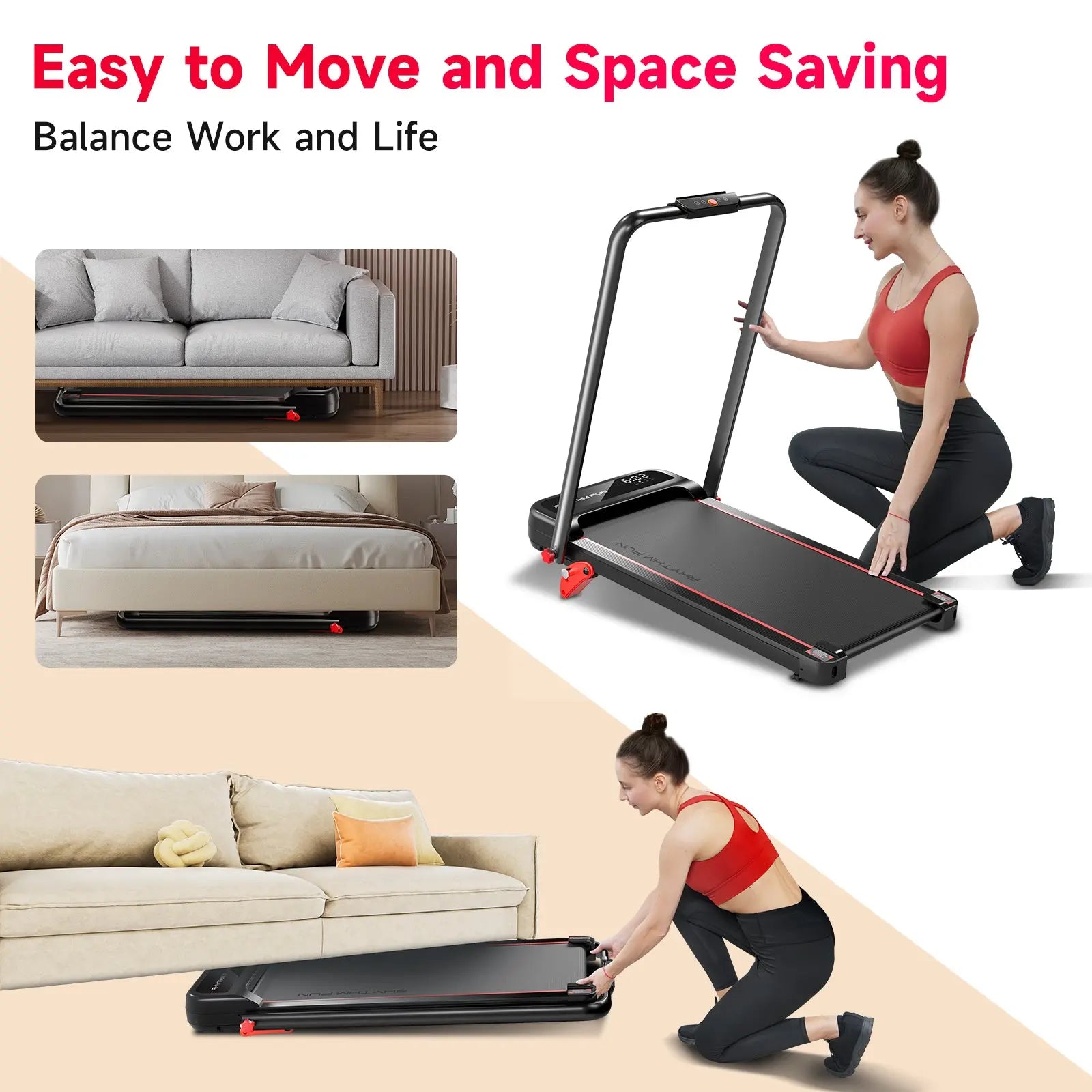 RHYTHM FUN CP01 Foldable Treadmill with Incline RHYTHM FUN